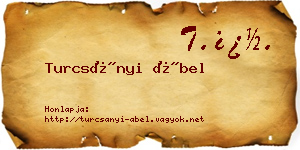 Turcsányi Ábel névjegykártya