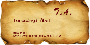 Turcsányi Ábel névjegykártya